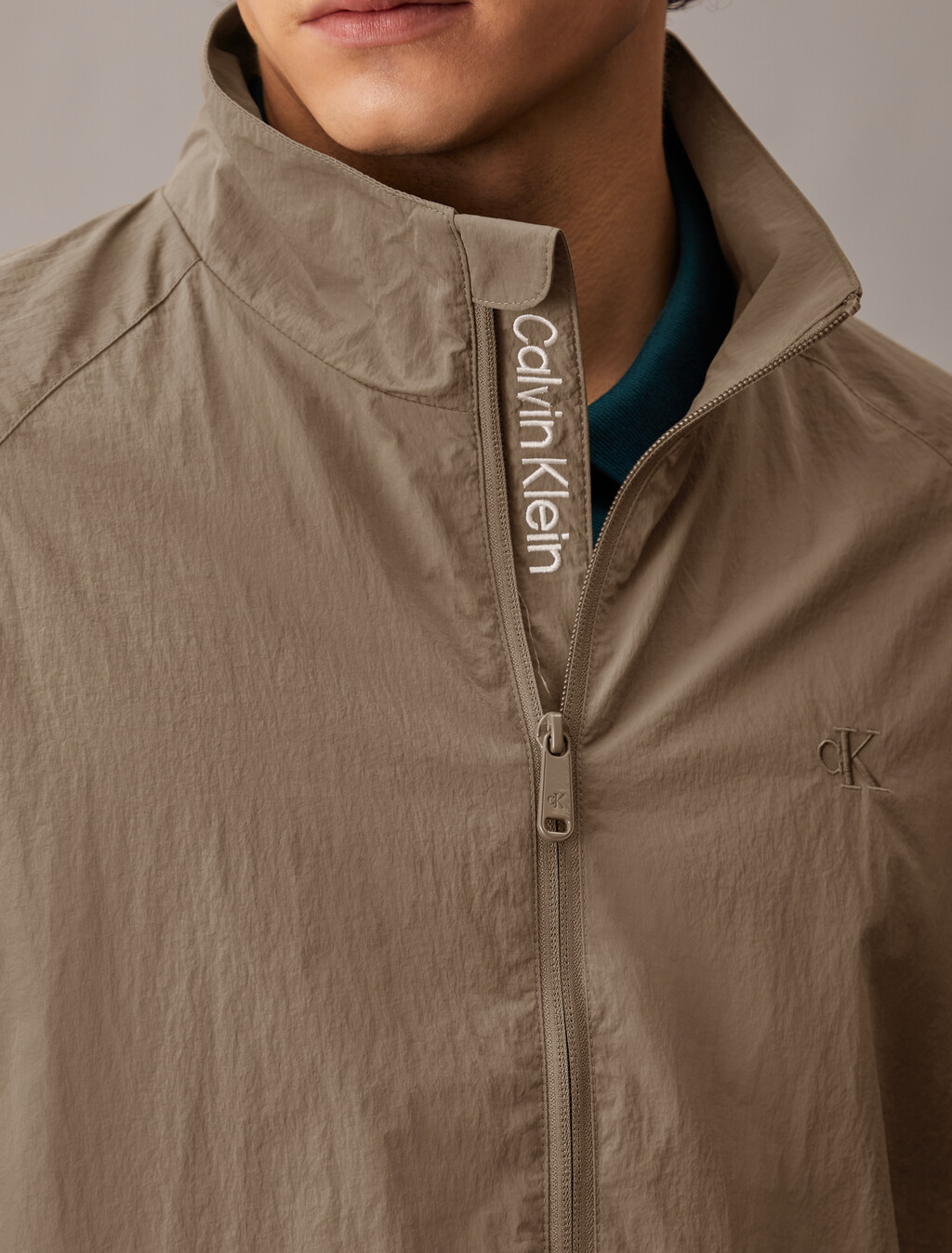 Essential Stand Collar Jacket, Falcon, hi-res