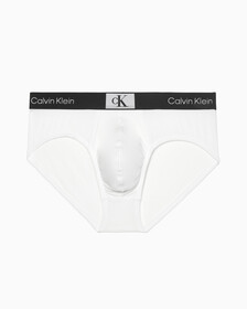 CALVIN KLEIN 1996 棉質低腰三角內褲, White, hi-res