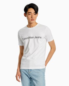 INSTITUTIONAL LOGO SLIM TEE, Bright White, hi-res