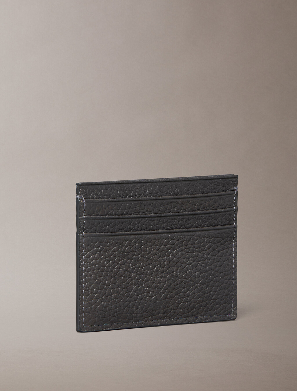 Leather RFID Foil Logo Cardholder, CK Charcoal, hi-res