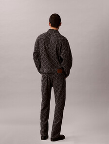 90s Signature Emblem Jacquard Jeans, BLACK EMBLEM, hi-res