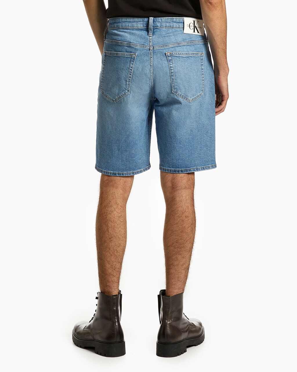 90S STRAIGHT DENIM SHORTS, Light Blue, hi-res
