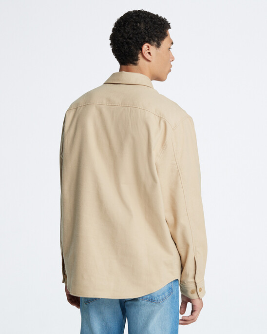 Oversized Flannel Button-Down Shirt Jacket