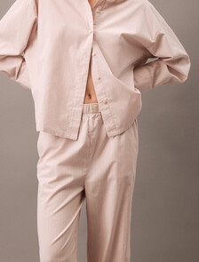 棉質府綢標準版型襯衫, 17744 STEADY STRIPE+GRAY MORN, hi-res