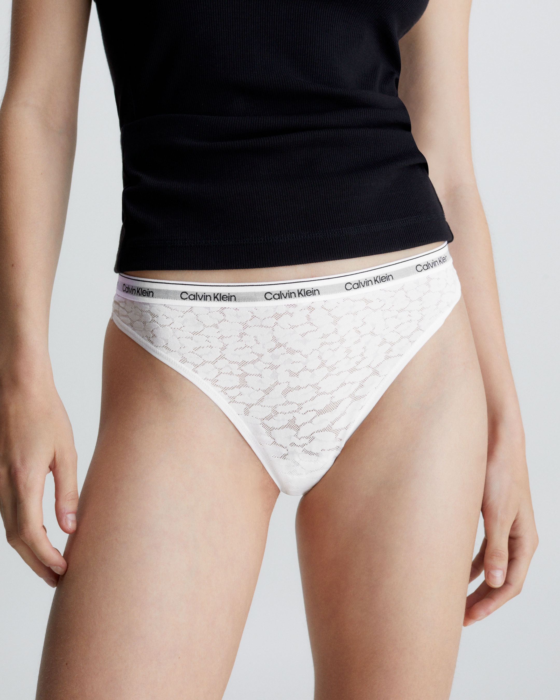 Calvin klein modern cotton lace outlet thong