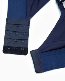 Embossed Icon Micro Push Up Plunge Bra, BLUE SHADOW, hi-res