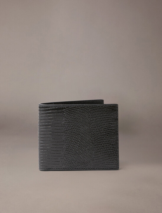 Lizard Embossed Billfold Coin Wallet