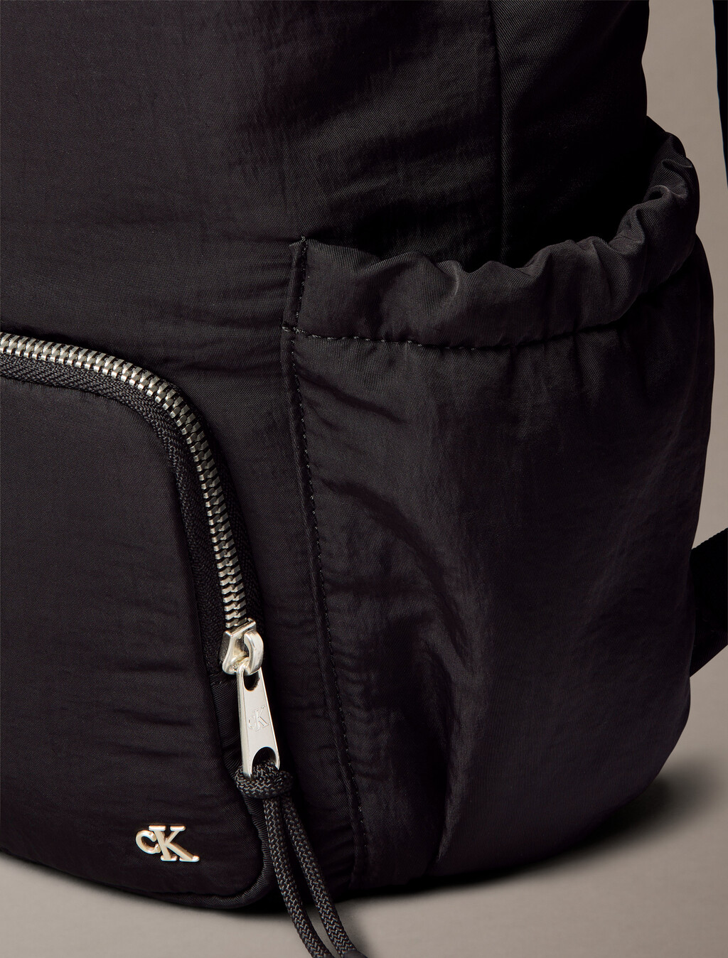 翻蓋尼龍背囊, Black, hi-res