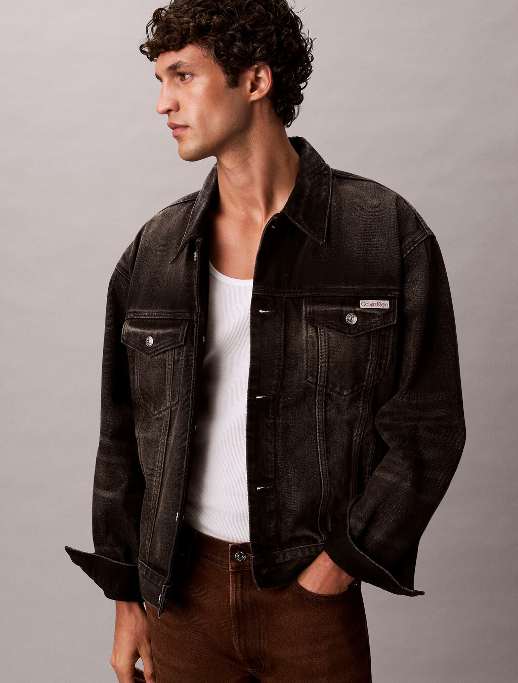 90's Denim Jacket, ESPRESSO BLACK, hi-res