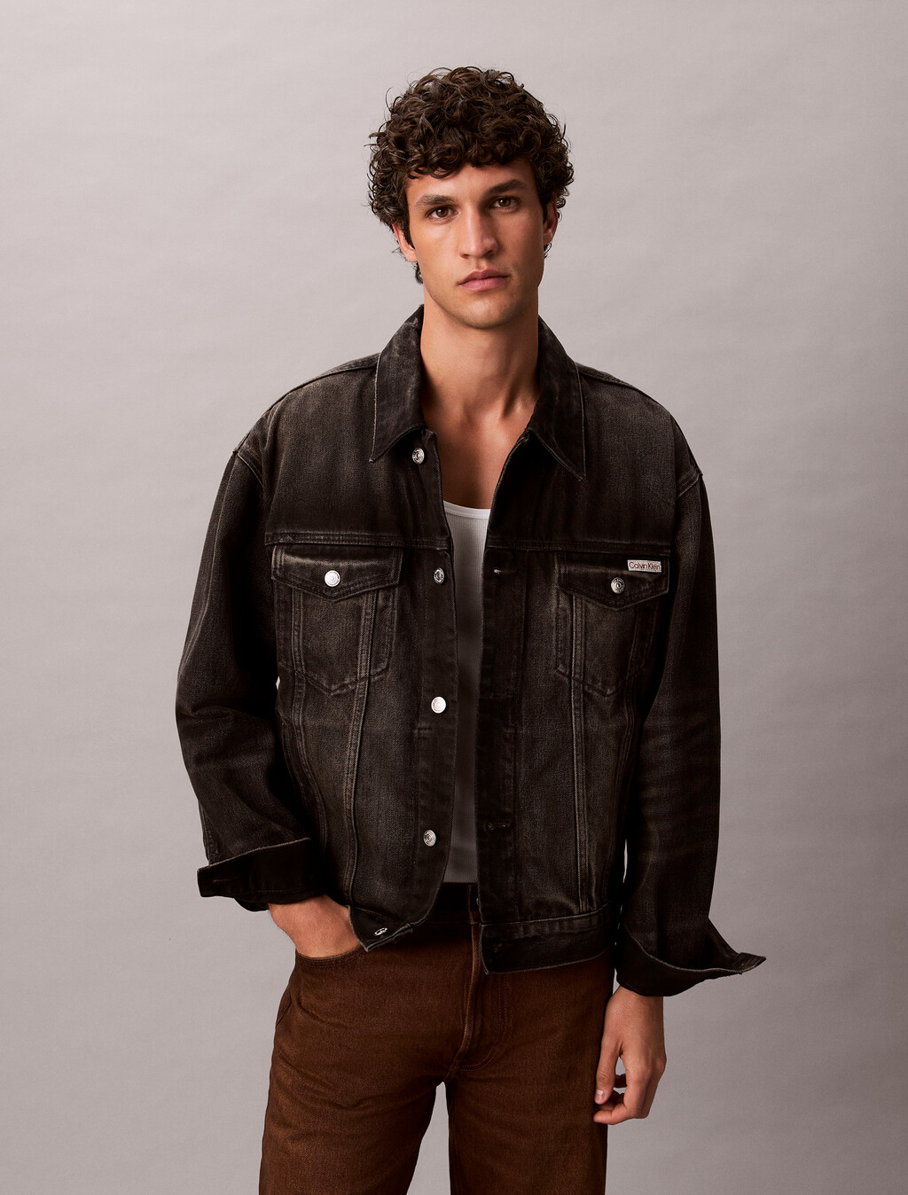90's Denim Jacket, ESPRESSO BLACK, hi-res