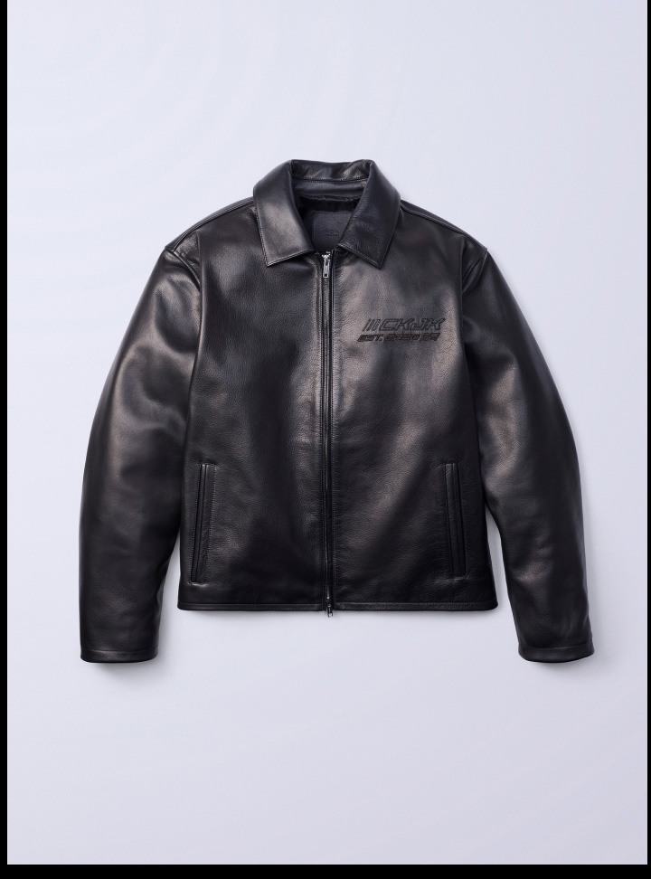 Jung Kook for Calvin Klein Leather Racer Jacket 