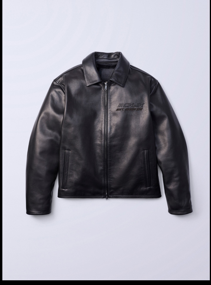 Jung Kook for Calvin Klein Leather Racer Jacket  