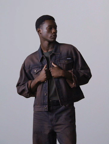 Jung Kook for Calvin Klein 90s Denim Trucker Jacket | black
