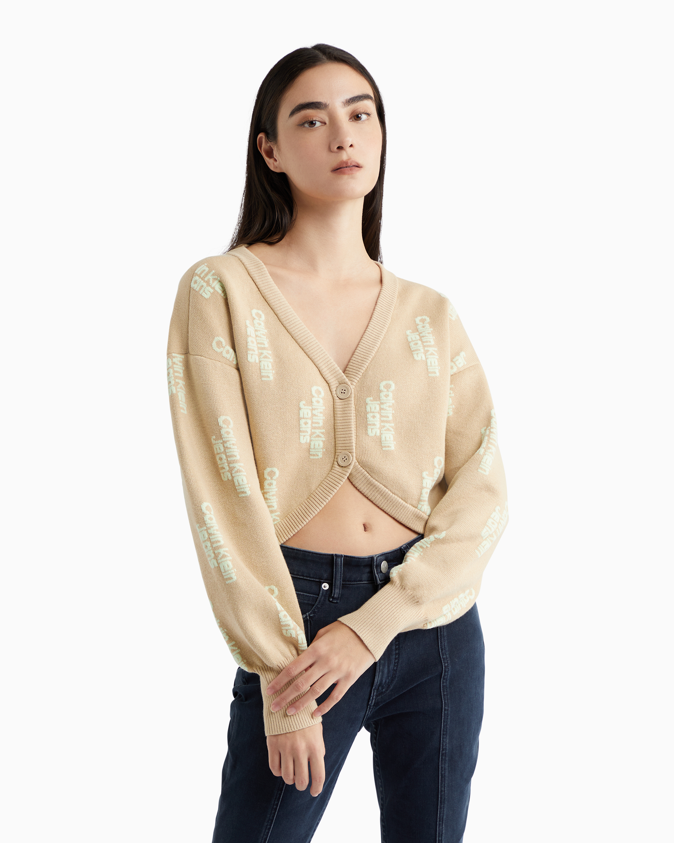 Calvin klein cropped sweater sale
