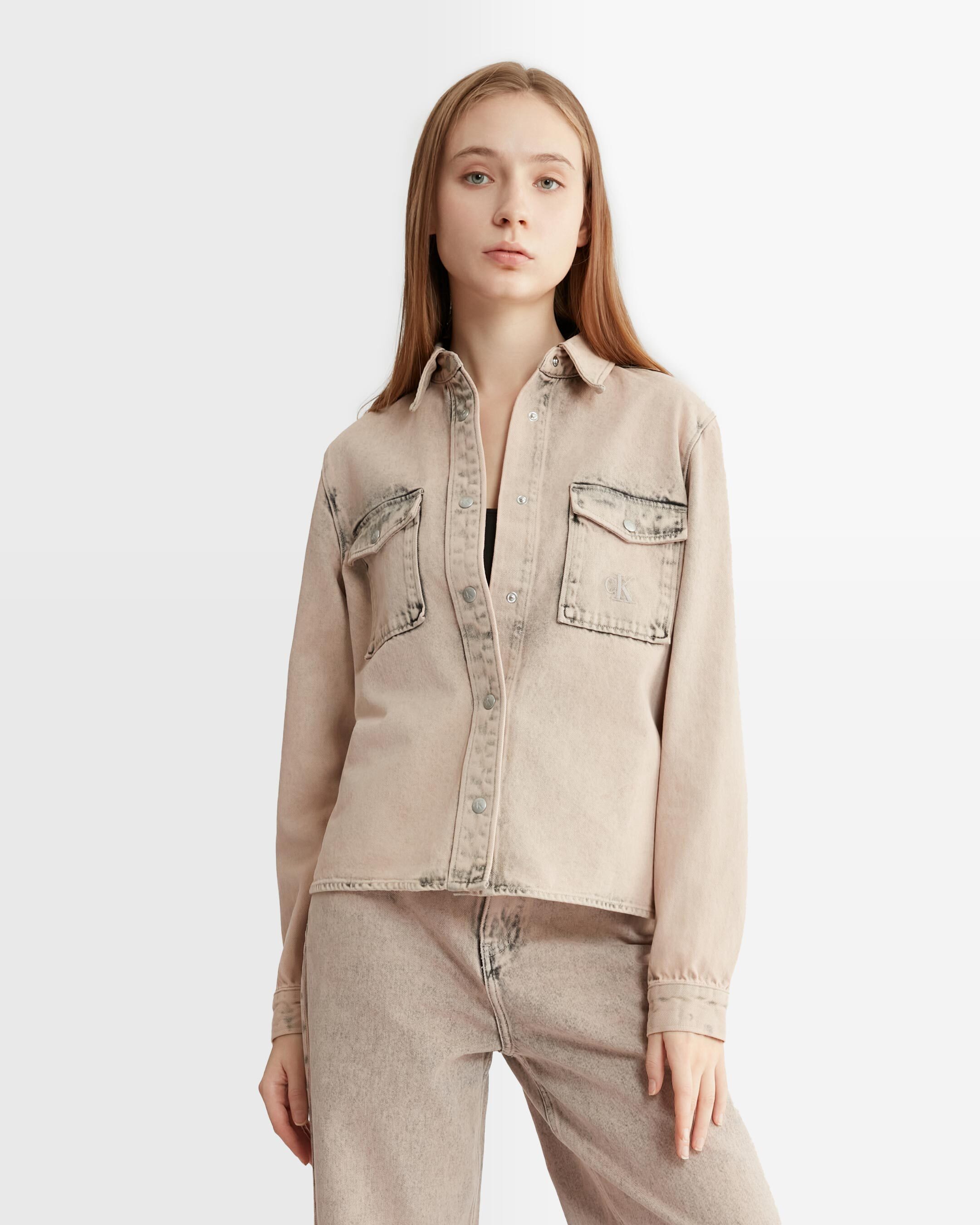 Calvin klein store denim shirt womens