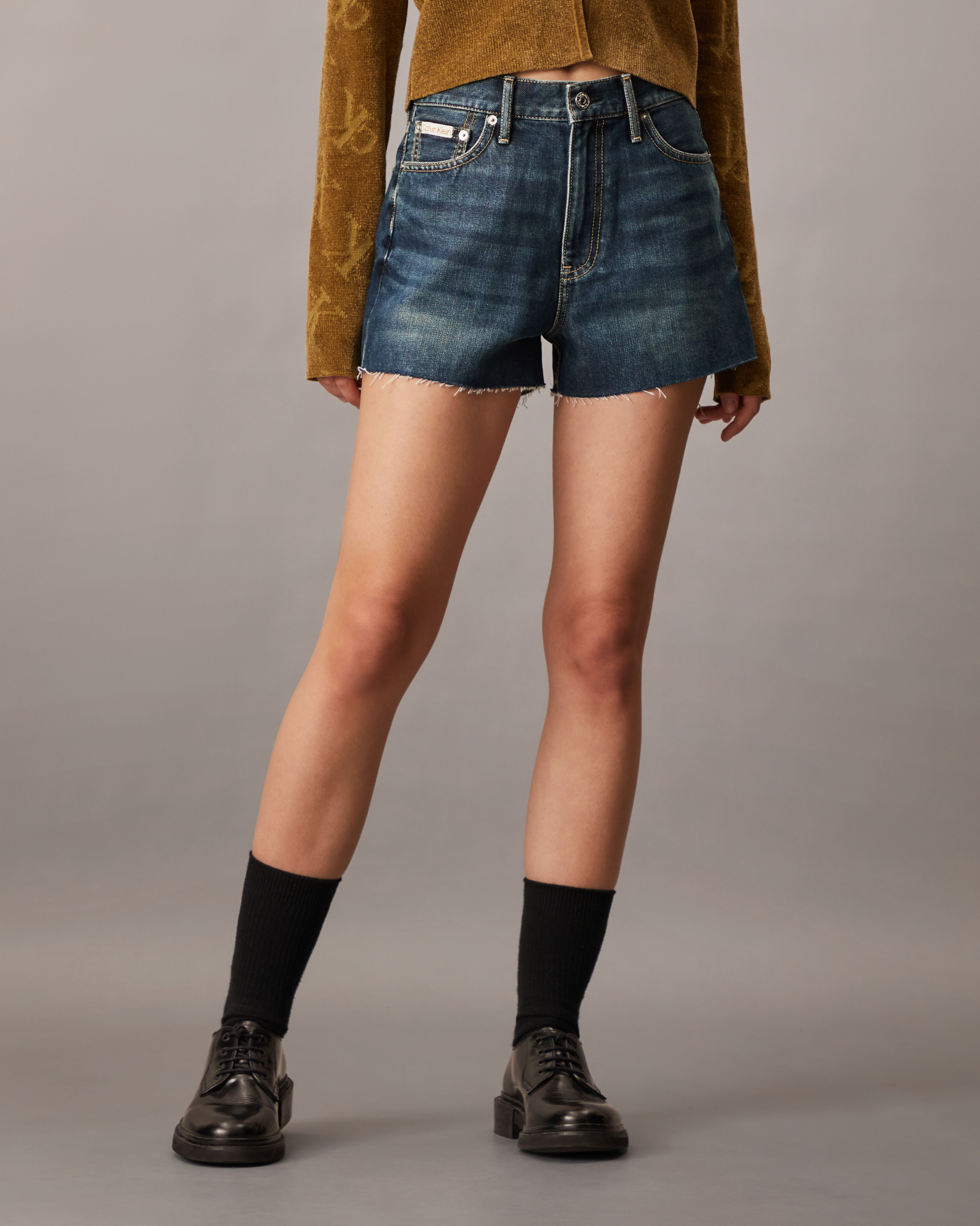 Jean Shorts Sims High Waisted Shorts High Rise Denim Shorts Blue